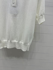 BURBERRY SHORT-SLEEVE KNITTED POLO SHIRT 274844