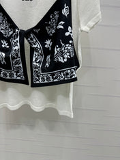 LOEWE TWO PIECE TOP WHITE AND BLACK 274903