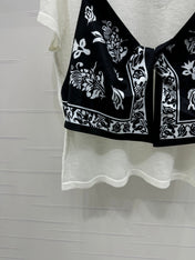 LOEWE TWO PIECE TOP WHITE AND BLACK 274903