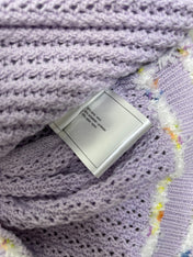 CHANEL 25S LONG SLEEVE OPEN-KNIT SWEATER STYLE 163