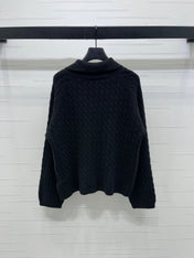 MIUMIU HALF-ZIP KNITTED PULLOVER WITH COLLAR STYLE 486