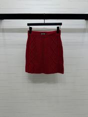 MIUMIU KNIT TOP AND SKIRT SET STYLE 752