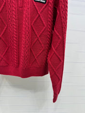 MIUMIU KNIT TOP AND SKIRT SET STYLE 752