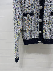 CHANEL 26S FLORAL KNIT CARDIGAN 735