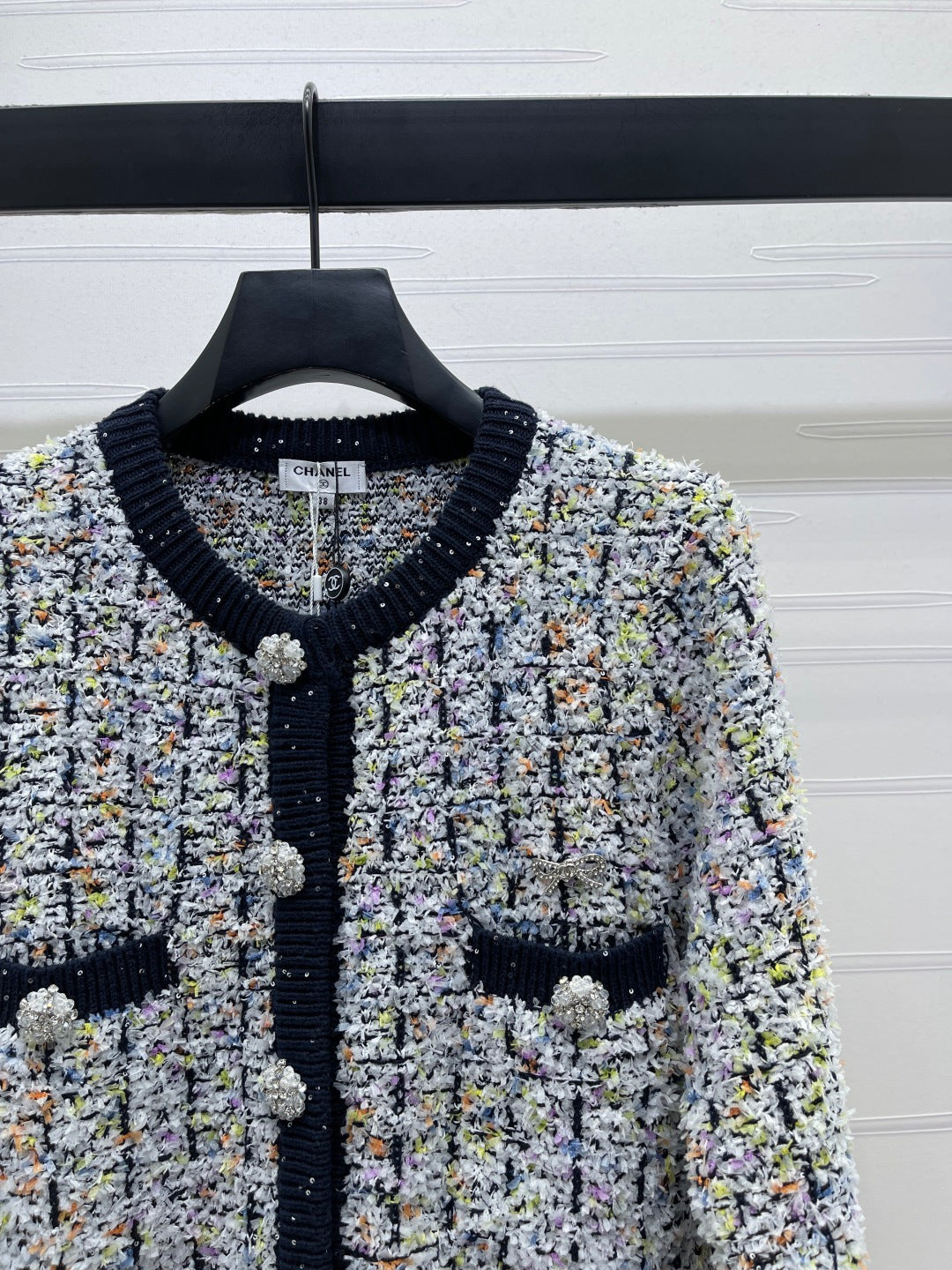 CHANEL 26S FLORAL KNIT CARDIGAN 735