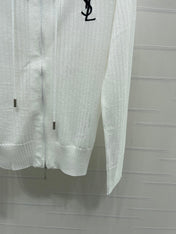 YSL 26S ZIP UP HOODED CARDIGAN 391