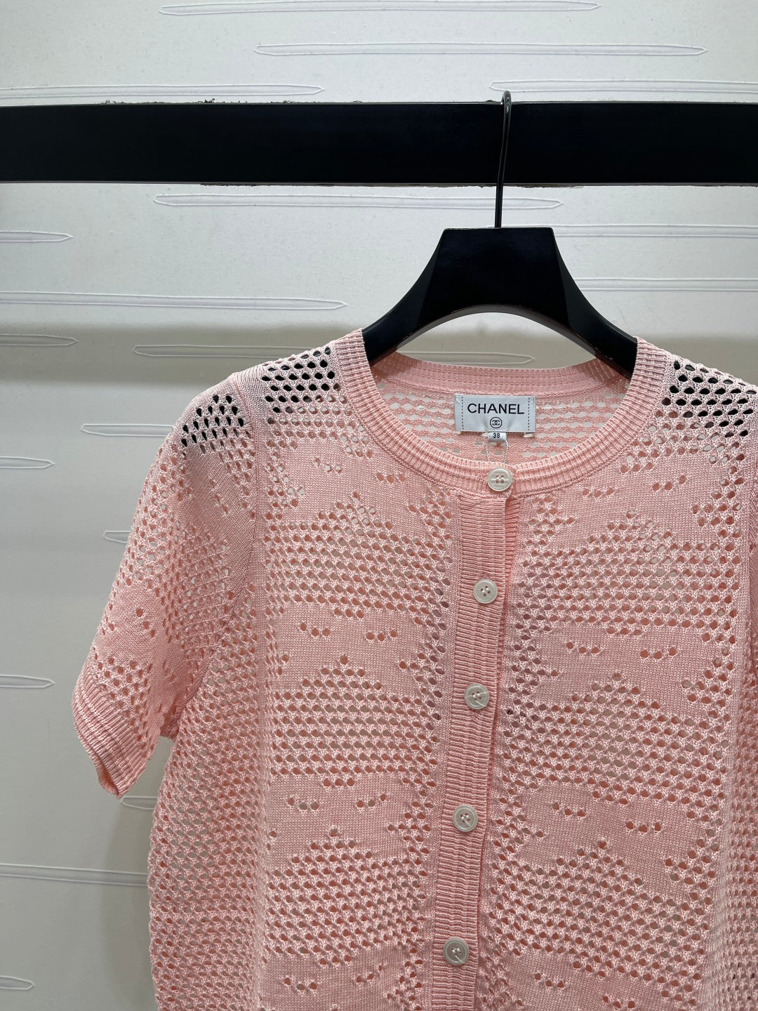 CHANEL 26S OPENWORK KNIT CARDIGAN 1336