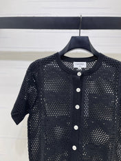 CHANEL 26S OPENWORK KNIT CARDIGAN 1334