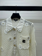 CHANEL 26S EMBELLISHED CROCHET JACKET 1322