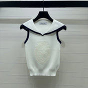 DIOR 26S SAILOR COLLAR KNIT TOP 1323