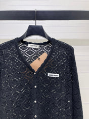 MIUMIU 26S LACE KNIT CARDIGAN 1521