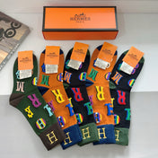 HERMES 26S CREW SOCKS 567935 (1 BOX)
