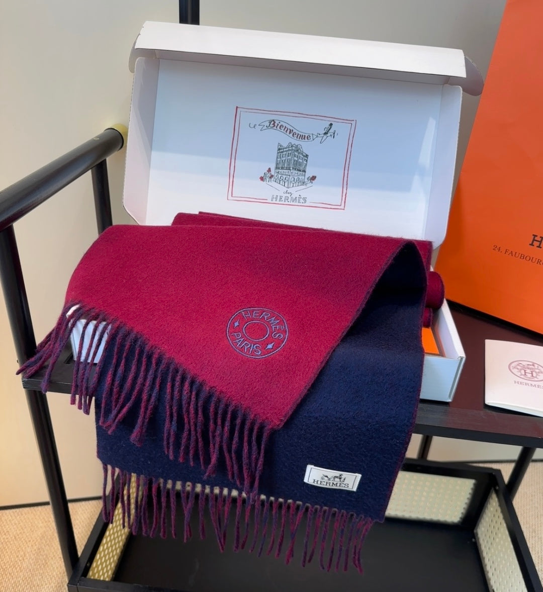 HERMES 25S SCARF 190 IN CASHMERE 854620