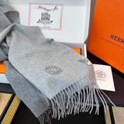 HERMES 25S SCARF 190 IN CASHMERE 986049