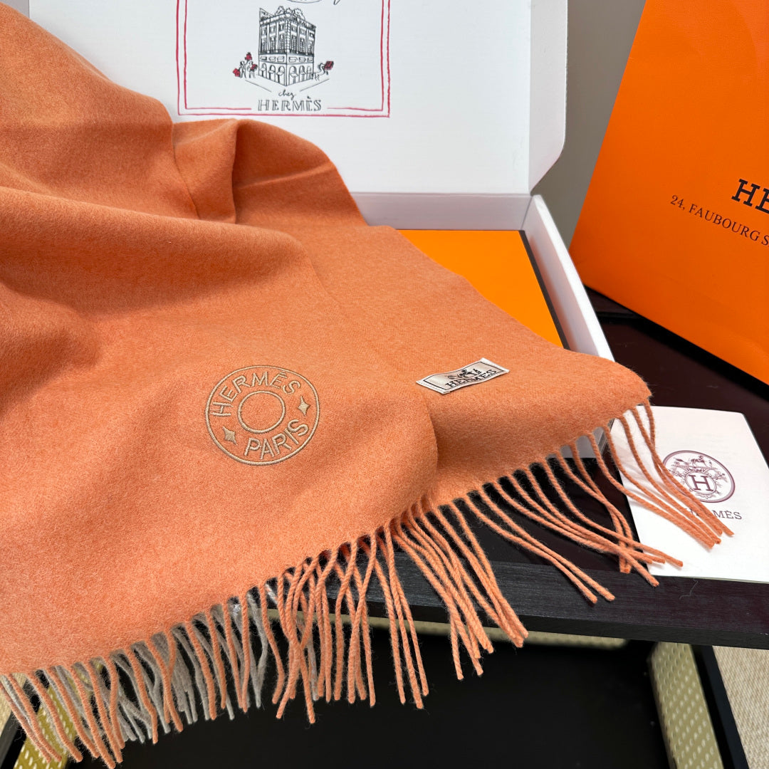 HERMES 25S SCARF 190 IN CASHMERE 986050