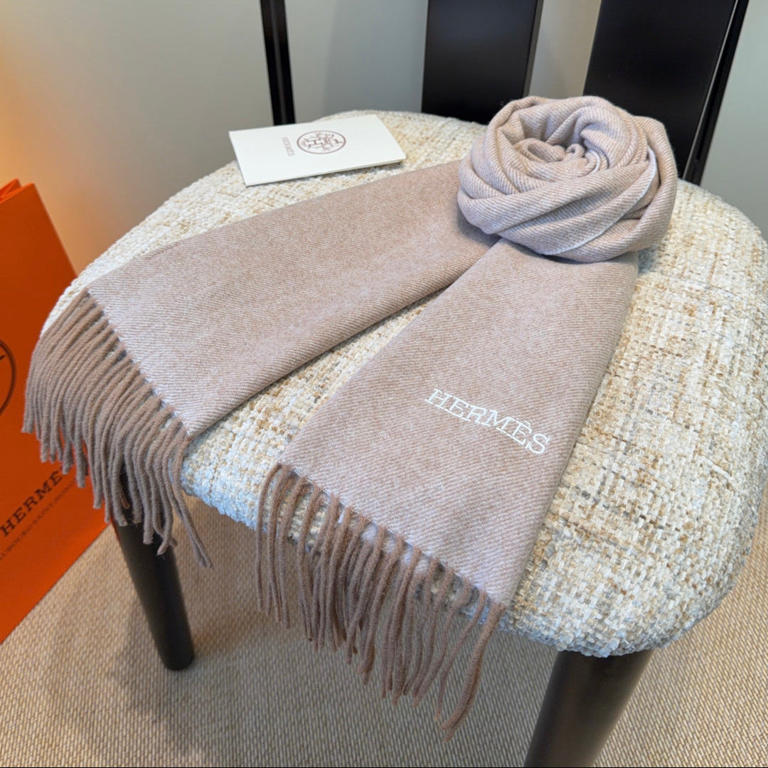 HERMES 25S SCARF 190 IN CASHMERE 987692