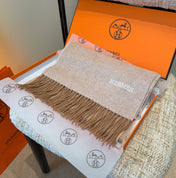 HERMES 25S SCARF 190 IN CASHMERE 987692