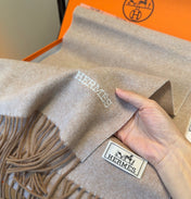 HERMES 25S SCARF 190 IN CASHMERE 987692