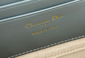 DIOR 25S 30 MONTAIGNE DEA POUCH GRAY OBLIQUE JACQUARD 26 IN CANVAS