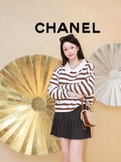 CHANEL 25S KNIT STRIPED POLO 587
