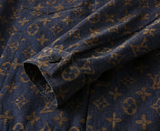 LV SHIRT JACKET IN NAVY BLUE JACQUARD FABRIC 238979