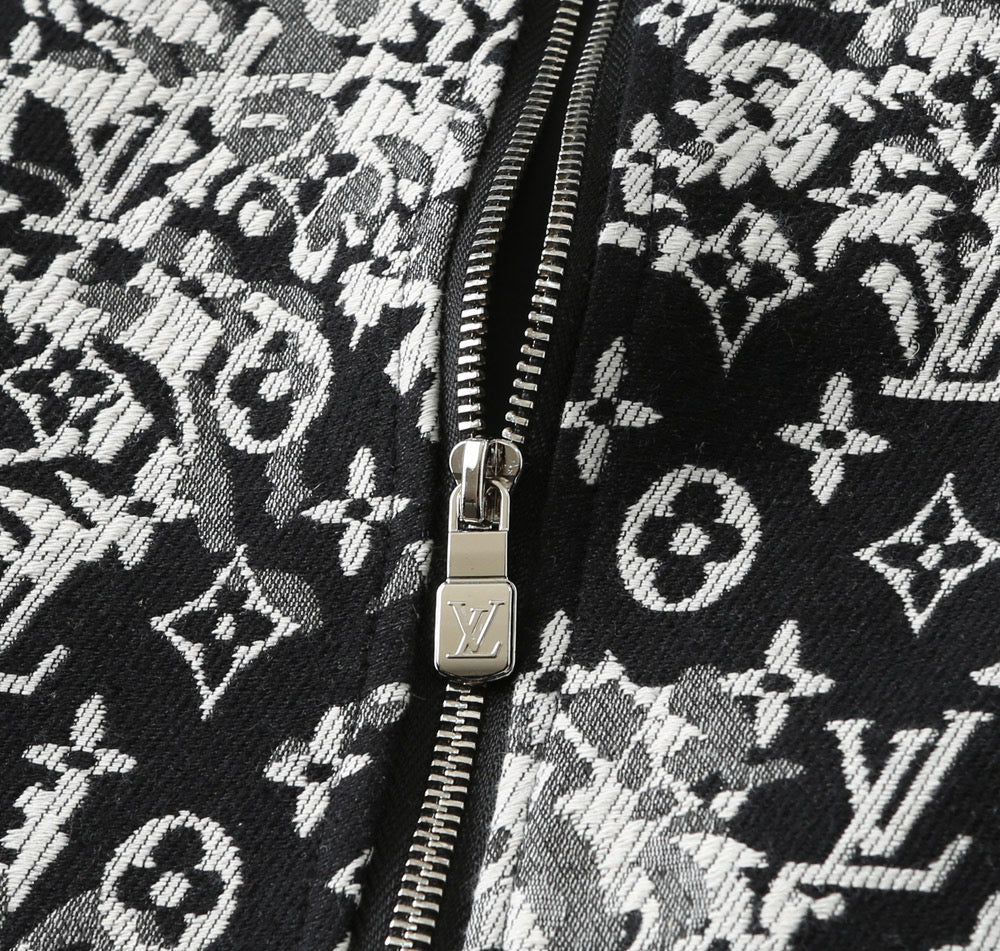 LV SHIRT JACKET IN BLACK MIX WHITE MONOGRAM JACQUARD FABRIC 238989