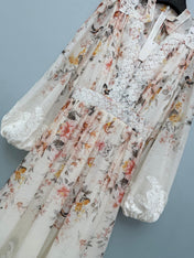 ZIMMERMANN 26S STAND COLLAR LONG-SLEEVE DRESS STYLE 140