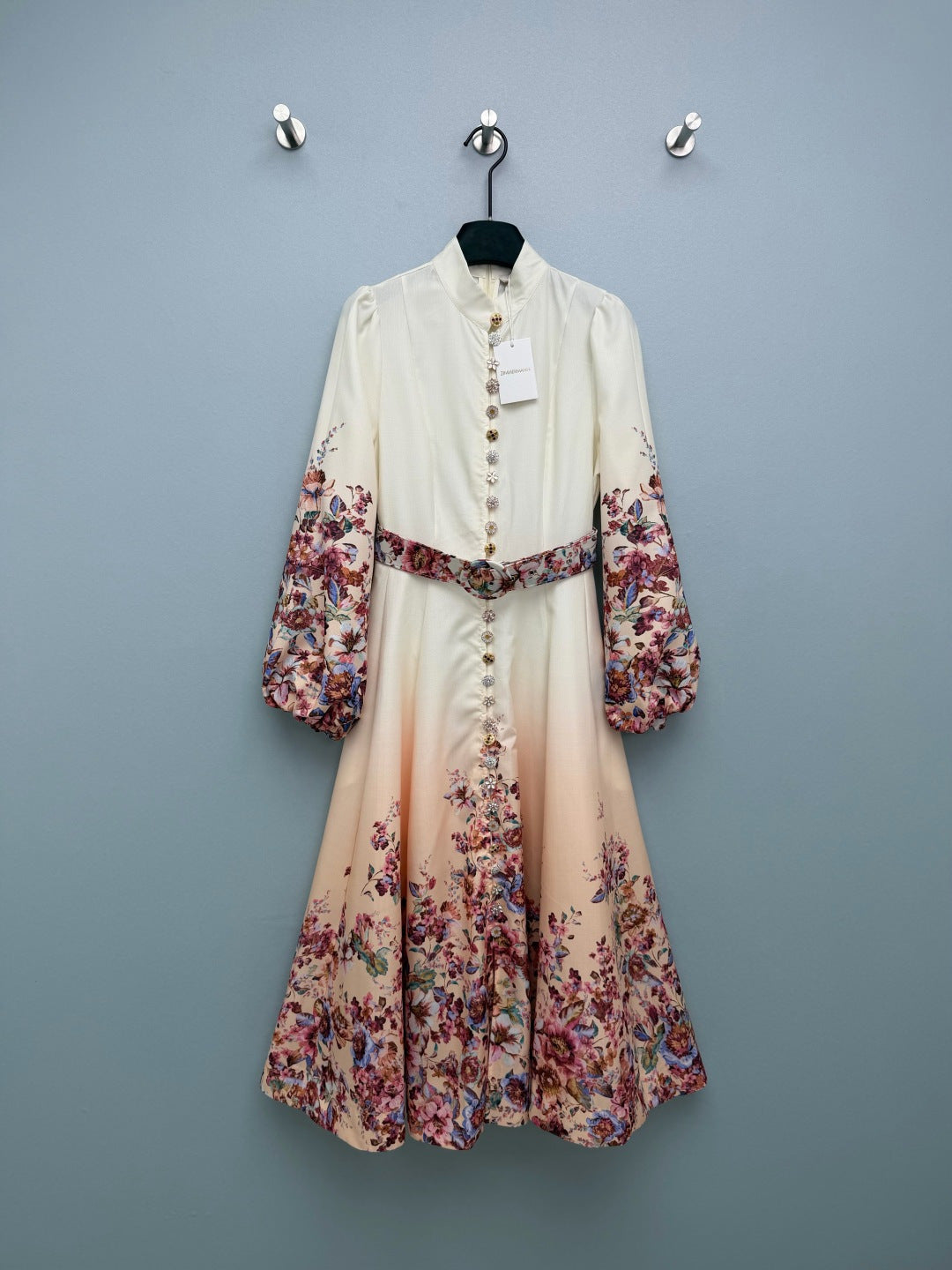 ZIMMERMANN 26S STAND COLLAR LONG-SLEEVE DRESS STYLE 139