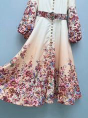 ZIMMERMANN 26S STAND COLLAR LONG-SLEEVE DRESS STYLE 139