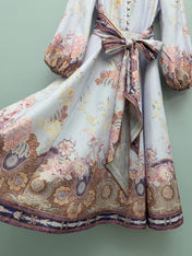 ZIMMERMANN 26S STAND COLLAR LONG-SLEEVE DRESS STYLE 136