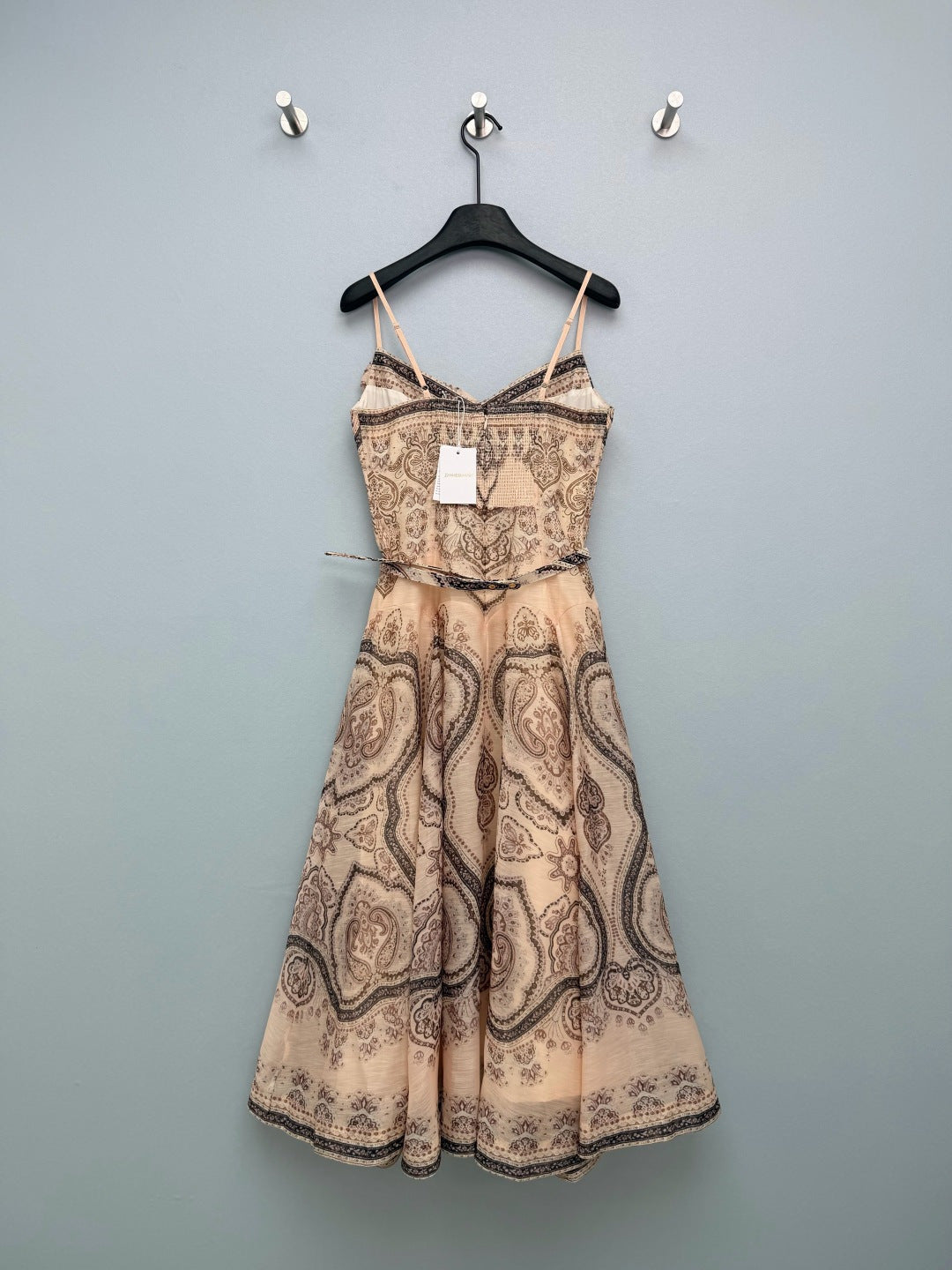 ZIMMERMANN 26S PATTERNED SPAGHETTI STRAP DRESS STYLE 96