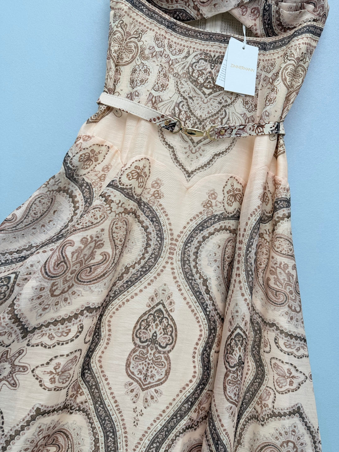 ZIMMERMANN 26S PATTERNED SPAGHETTI STRAP DRESS STYLE 96