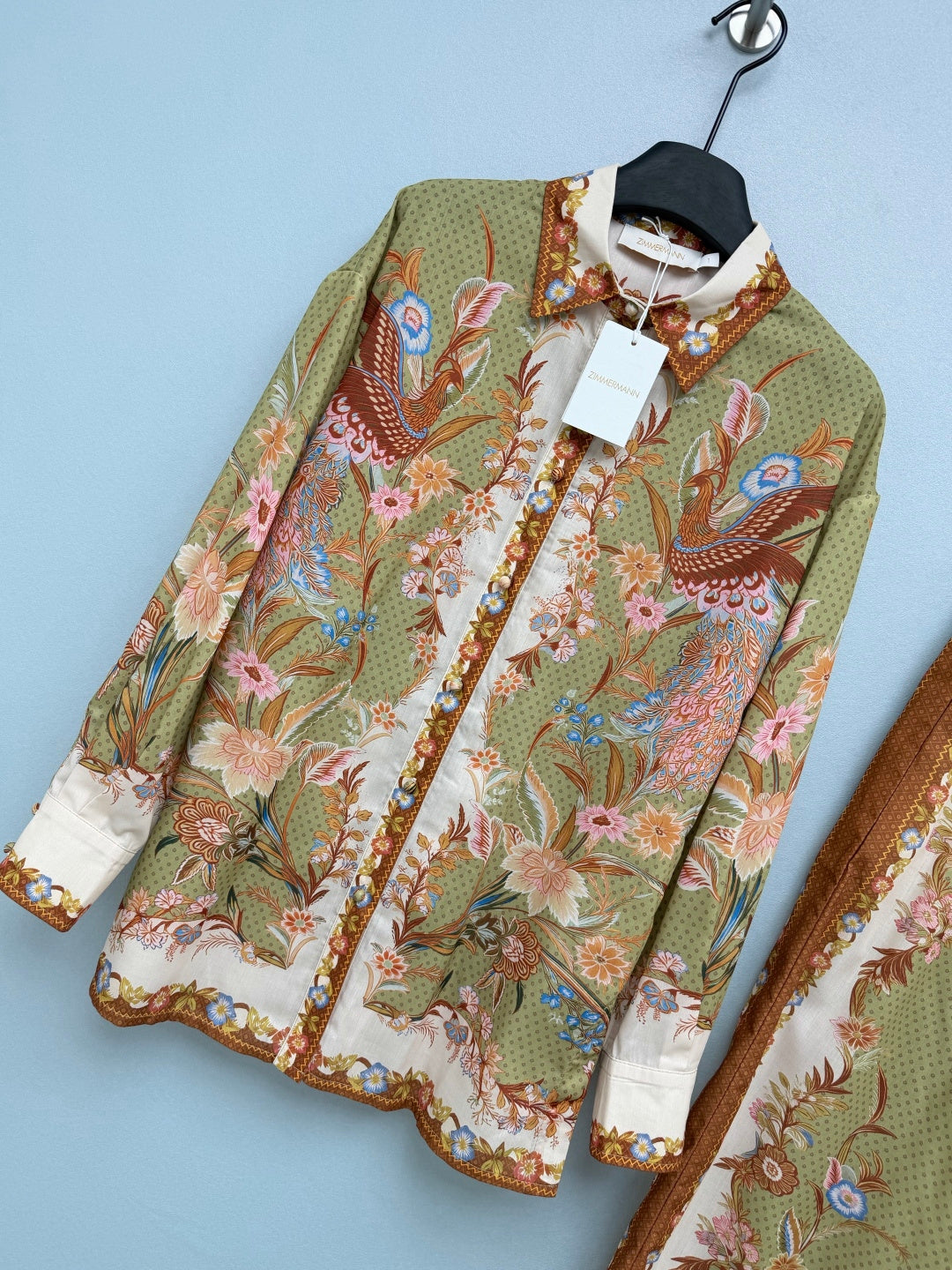 ZIMMERMANN 26S SHIRT AND SHORTS SET STYLE 77