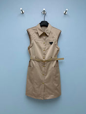 PRADA 26S SLEEVELESS COLLARED DRESS STYLE 868