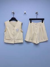CHANEL 26S VEST TOP & SHORTS SET STYLE 1174