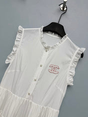 CHANEL 26S PLEATED SLEEVELESS DRESS STYLE 1127
