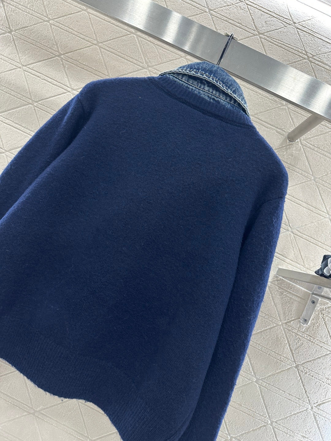 MIUMIU KNIT JACKET WITH DENIM STYLE 737