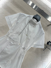 HERMES 25S SHORT-SLEEVE SHIRT DRESS 382