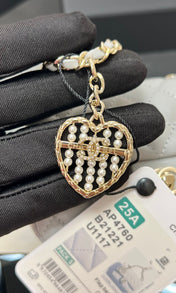 CHANEL 25S FLAP CHARM BAG 13 IN GREY LAMBSKIN
