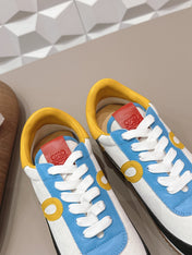 LOEWE 26S FLOW RUNNER SNEAKER IN MULTICOLOR SUEDE AND CALFSKIN STYLE 4