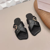 CHLOÉ 26S SANDALS IN BLACK CALFSKIN