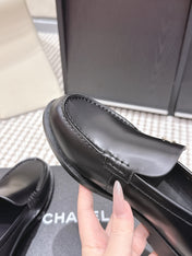 CHANEL 26S LOAFERS IN BLACK CALFSKIN