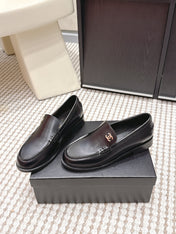 CHANEL 26S LOAFERS IN BLACK CALFSKIN