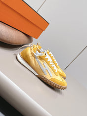 HM 26S BOUNCING SNEAKERS IN YELLOW NYLON AND SUEDE