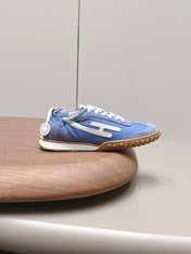 HM 26S BOUNCING SNEAKERS IN BLUE NYLON AND SUEDE