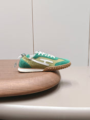 HM 26S BOUNCING SNEAKERS IN GREEN NYLON AND SUEDE
