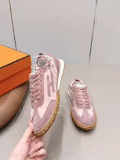 HM 26S BOUNCING SNEAKERS IN PINK NYLON AND SUEDE