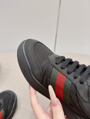 GUCCI 26S SNEAKERS IN BLACK SUEDE AND FABRIC