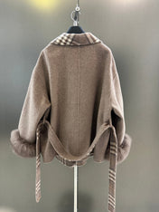 BURBERRY 25S PLAID WOOL COAT 133