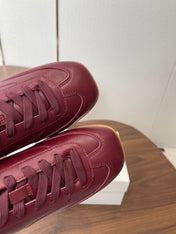 THE ROW 26S SNEAKERS IN BURGUNDY RED CALFSKIN